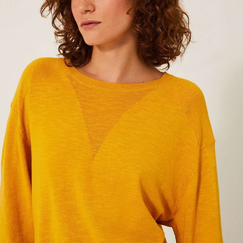 Pull col rond maille flammee lena Bensimon La Redoute
