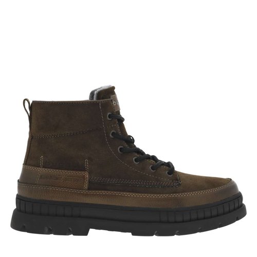 Bottines cuir talon plat vert Bugatti La Redoute