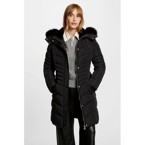 Long hooded padded jacket black Morgan La Redoute