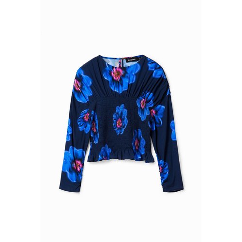 Blouse desigual bleue on sale
