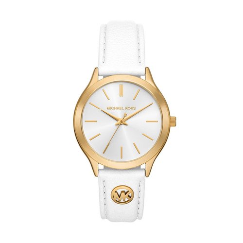 Montre analogique slim runway dore argente blanc Michael Kors La Redoute