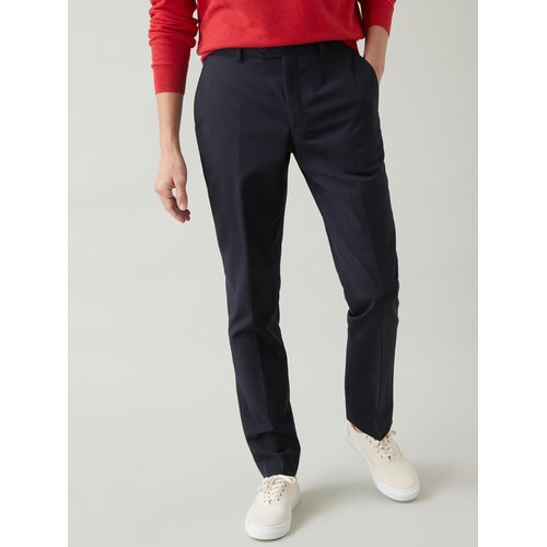 Pantalon de costume super 100 s marine Cyrillus La Redoute