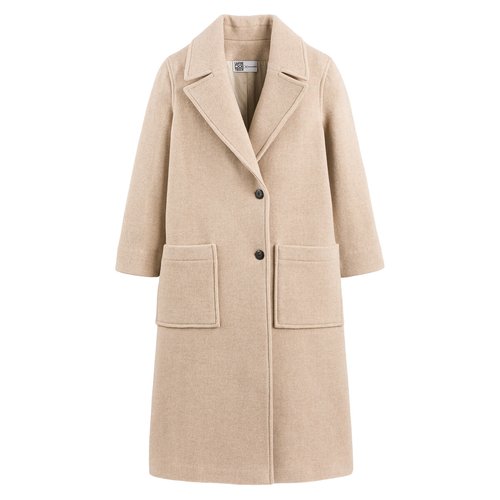 Long wool mix coat beige Pomandere X La Redoute La Redoute