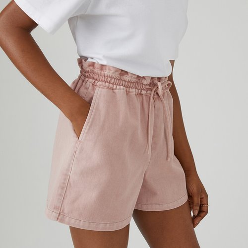 Cotton Paper Bag Shorts
