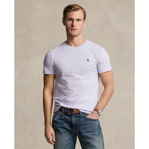 Camiseta slim lisa de punto con logo bordado Polo Ralph Lauren La Redoute