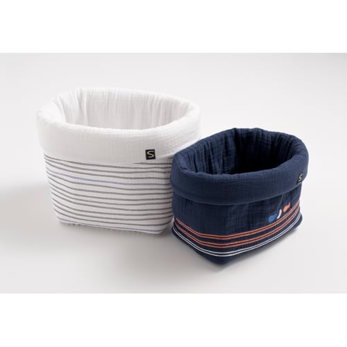 bremermann Lot de 2 paniers de rangement en coton tressé