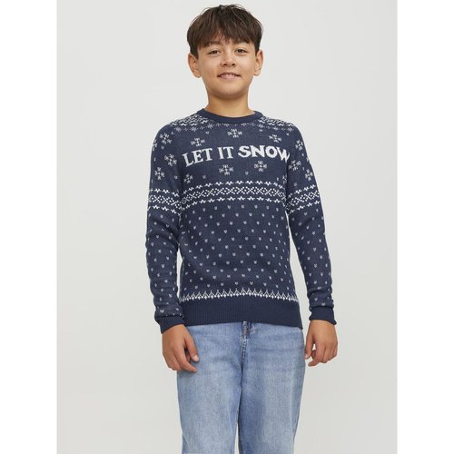 Pull en maille a col rond x mas pull en maille a col rond pour les garcons sky captain Jack Jones Junior La Redoute