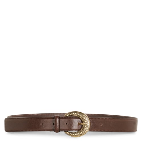Ceinture Cuir Nocona Marron Cloutée - Taille 26 Enfant/jeunesse Occasion