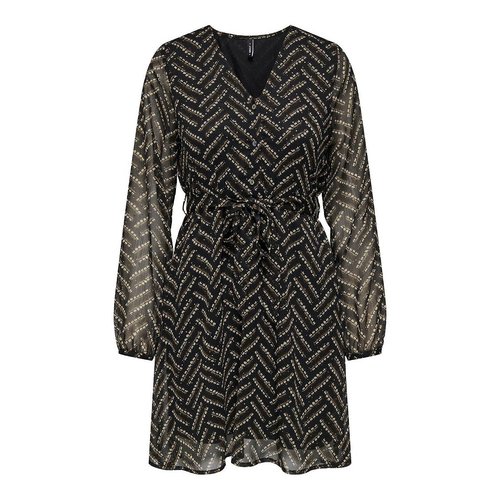 Printed mini dress with tie waist Only La Redoute
