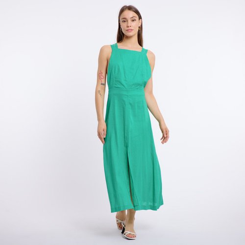 Robe longue a bretelles fente sur le devant decollete croise au dos coraly Artlove La Redoute