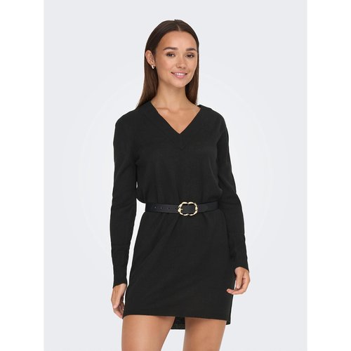 Robe pull noir col v new arrivals