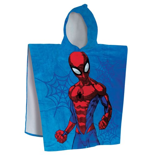 Cape de bain imprimee 100 coton hero bleu Spider Man La Redoute