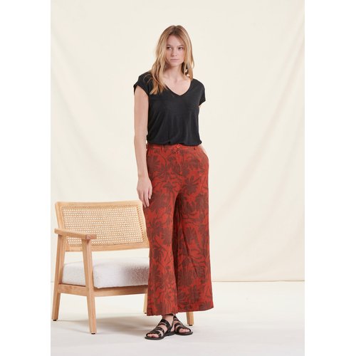 Pantalon en lin taille haute new arrivals