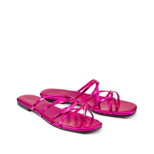 Flat toe post mules pink La Redoute Collections La Redoute