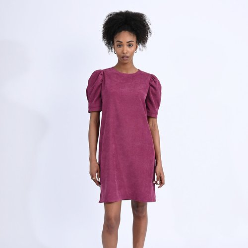 Robe manches courtes col rond framboise Molly Bracken La Redoute