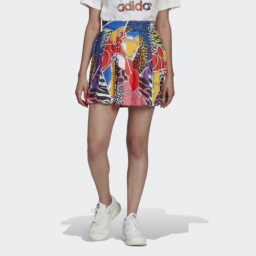 Jupe courte plissee motif pop multicolore Adidas Originals La Redoute