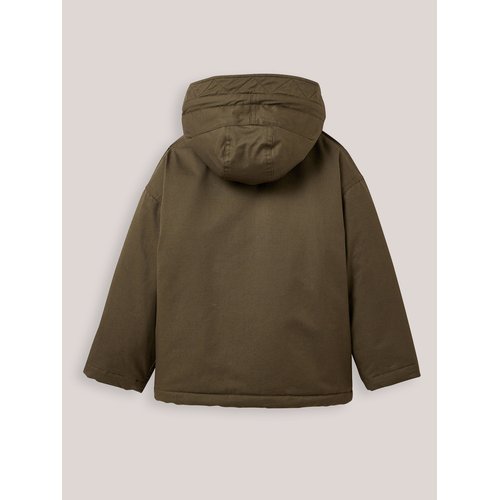 Parka courte doublee leopard vert Cyrillus La Redoute