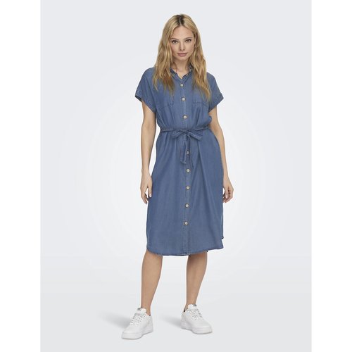 Robe chemise a nouer dark blue Only La Redoute
