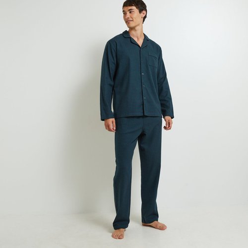 Pyjama manches longues et pantalon en flanelle oeko tex sapin Monoprix La Redoute