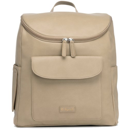 Sac a dos a langer lennox en cuir vegetal beige Babymel La Redoute
