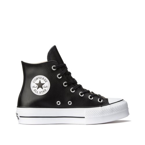 Chuck taylor all star lift cuir hi noir Converse La Redoute