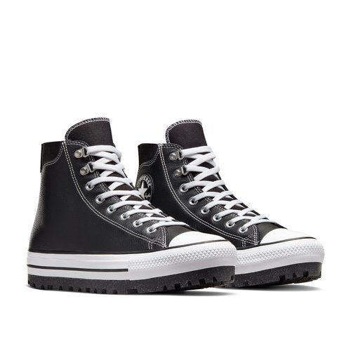 All star city trek hi counter climate leather high top trainers black Converse La Redoute