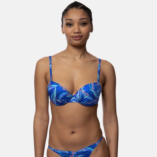 Sujetador de bikini con almohadillas noumea estampado azul marino Dorina La Redoute
