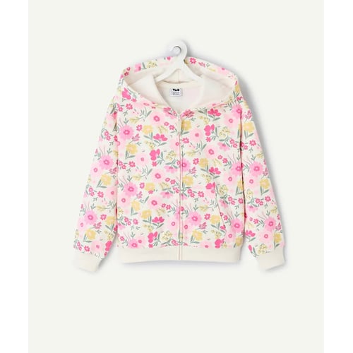 Sweat à Capuche Enfant Amusant Imprimé Alphabet Floral - Manches Longues - 146 Fille