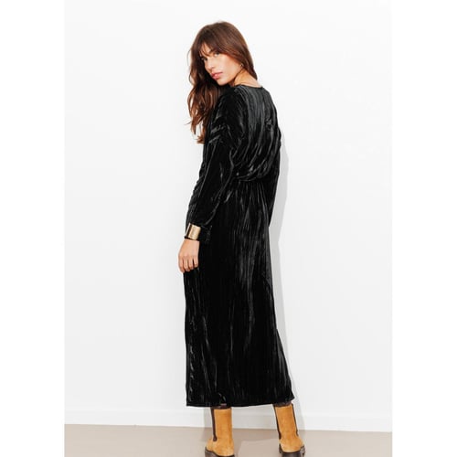 Robe Promod Noire Et Rouge Taille 12 - Style Slip Dress Manches Courtes - Occasion