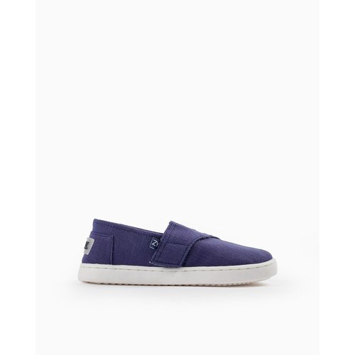 Espadrilles en tissu bleu pour garcon manches courtes picasso bleu fonce Zippy La Redoute