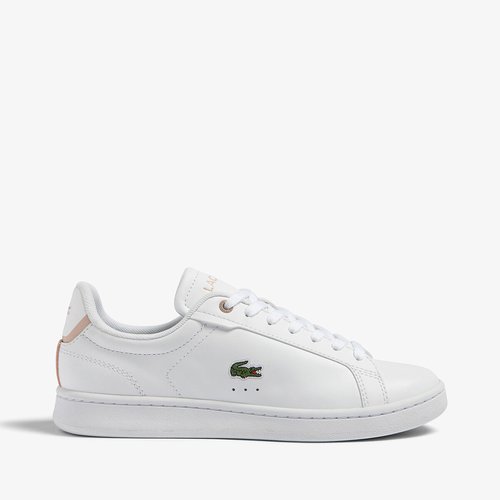 Womens white and pink lacoste trainers sale