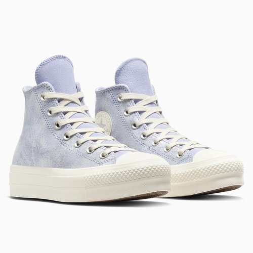 All star lift hi pretty patina high top trainers in suede grey purple Converse La Redoute