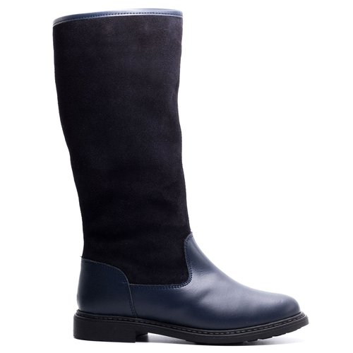 Bottes fourrees laine de mouton en cuir et daim DIANA