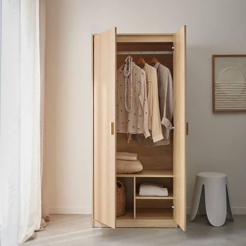 Armoire dressing dcor bois 1 penderie 2 portes linear Sweeek | La Redoute