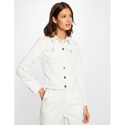 Veste droite boutonnee en jean ecru Morgan La Redoute