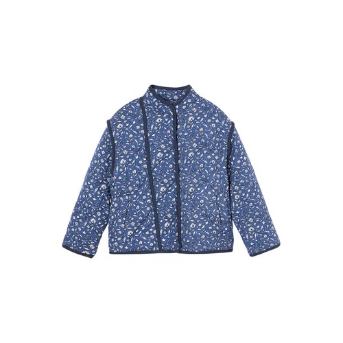 Veste matelassee denim fabric bleu imprime Vertbaudet La Redoute