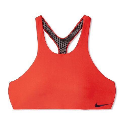 Haut de maillot de bain flow back orange brique Nike La Redoute