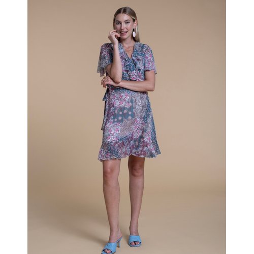 Robe courte patchwork patchou imprime Naf Naf La Redoute