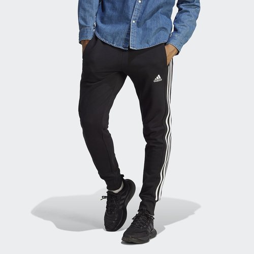 Stripete joggebukser i bomull svart Adidas Sportswear La Redoute