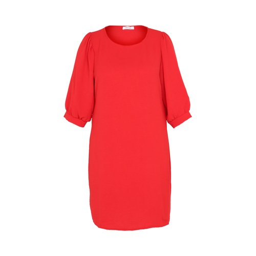 Robe housse a manches ballon rouge Paprika La Redoute