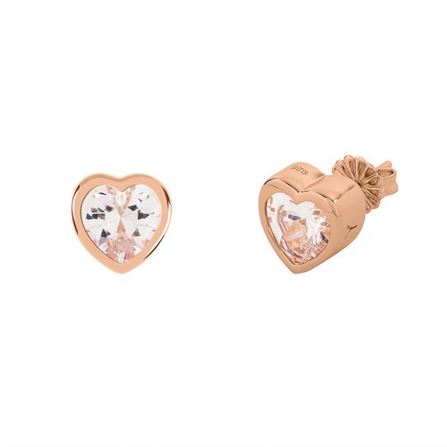 Love 18ct rose gold plated heart stud earrings rose gold Radley London La Redoute