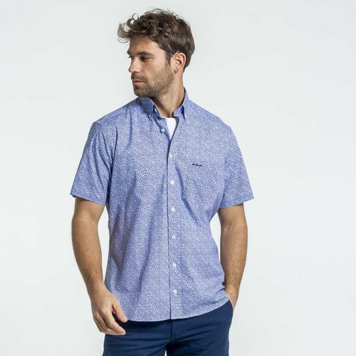 Chemise imprime bulle bleu marine Mise Au Green La Redoute