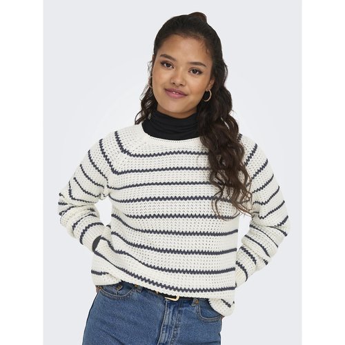 Striped crew neck jumper cheap