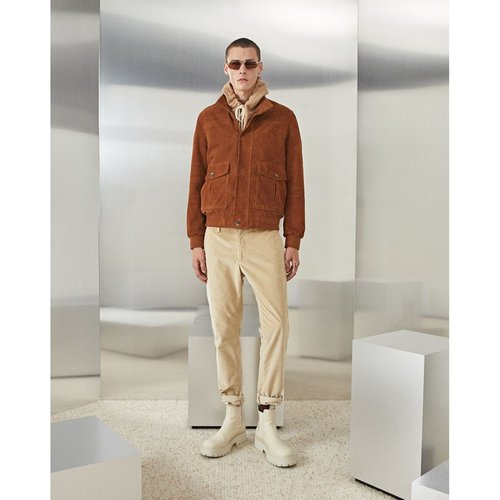 Blouson en cuir deperlant epsilum marron fonce Chevignon La Redoute