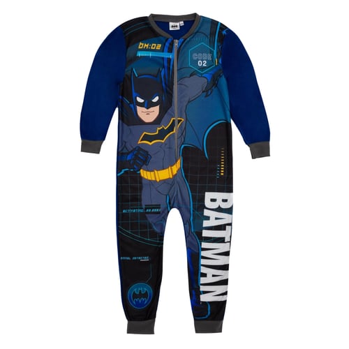 Grenouillère Batman DC Comics - Combinaison Chaud Polyster Pour Garçon 4-5 Ans - Capuche Avec Oreilles