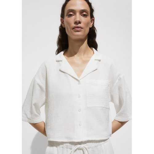 Chemise coton manches courtes blanc casse Mango La Redoute