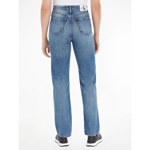 Jean regular droit taille haute Calvin Klein Jeans denim delave La Redoute