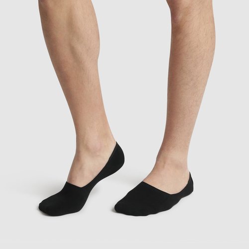 Pack of 4 Pairs of Invisible Trainer Socks in Cotton Mix