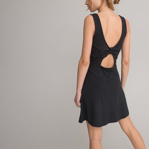 Robe sans manches noeud au dos noir La Redoute Collections La Redoute
