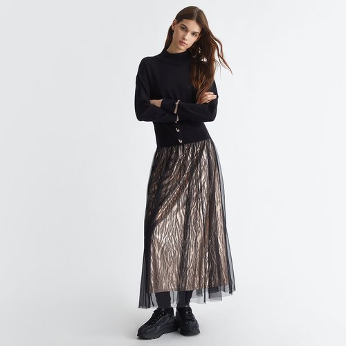 Jupe en jersey motif animalier noir Liu Jo La Redoute
